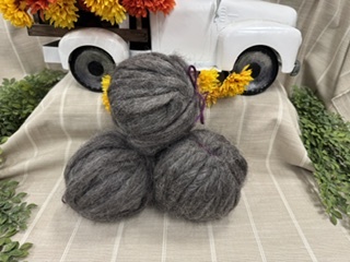 Karakul Blend Wool Roving - Darker Grey